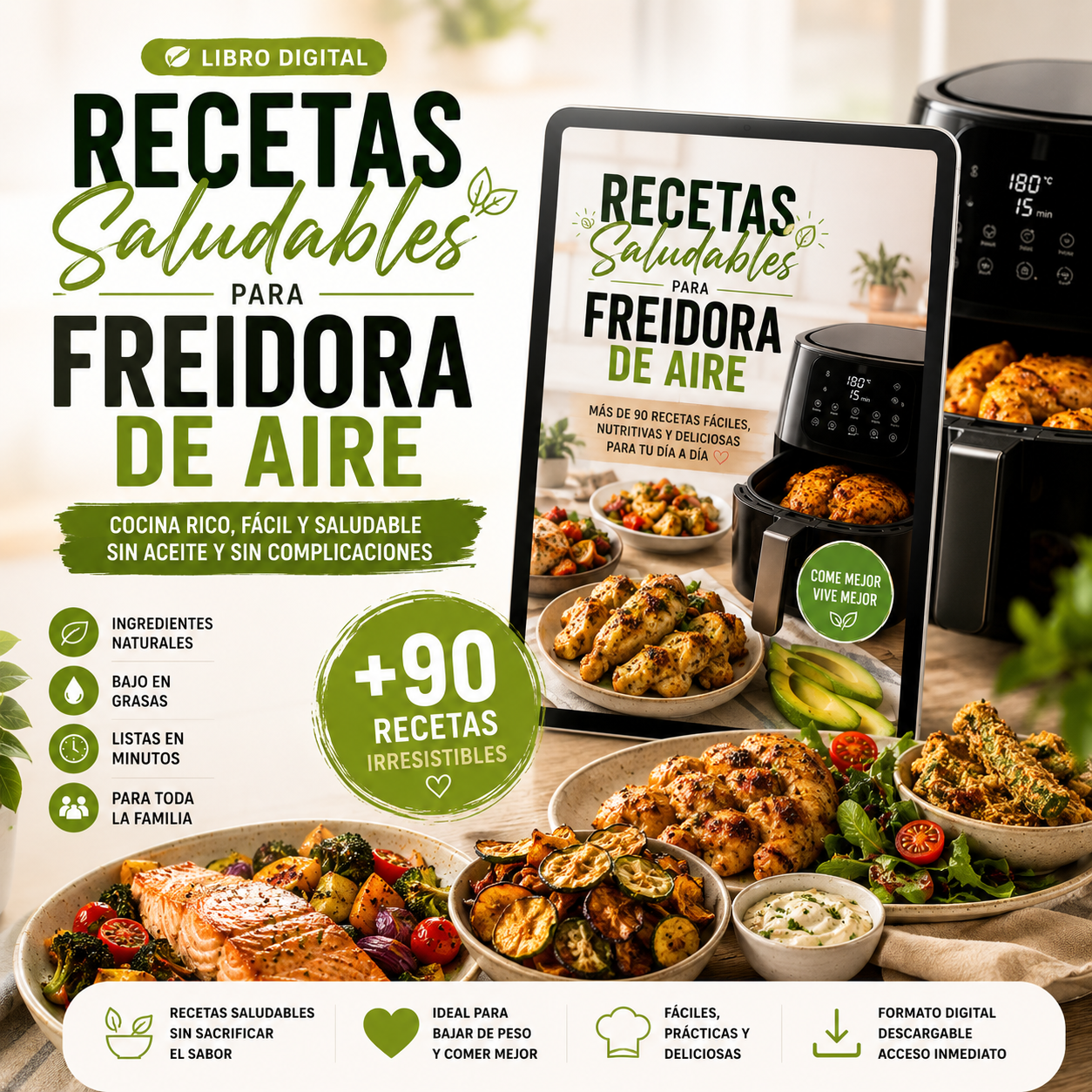 Recetas saludables con freidora de aire