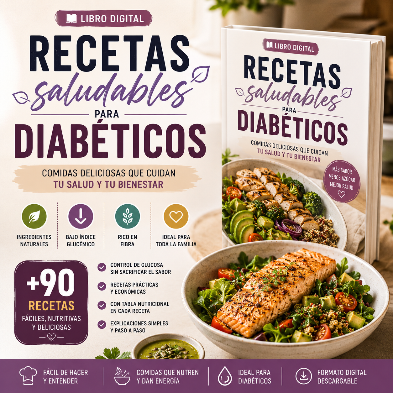 Recetas saludables para diabéticos